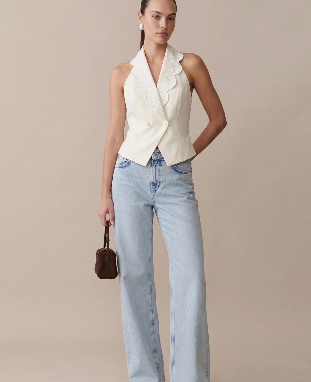 New few Moda O.P.T Mina vest cream $172 size 10